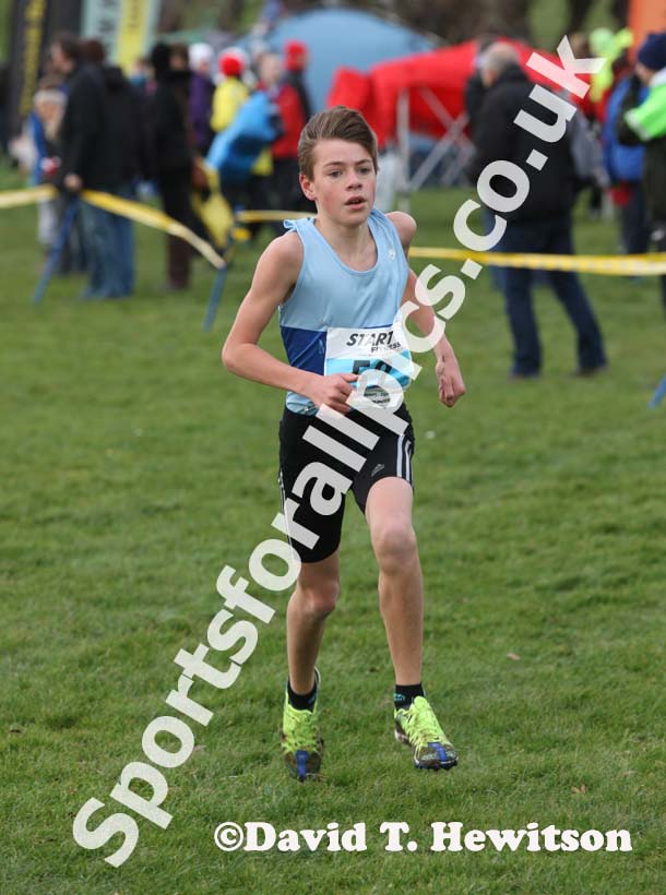 Under-13 boys winner North Eastern Cross Country, Champs., Temple Park, South Shields. Photo: David T. Hewitson/Sports for All Pics